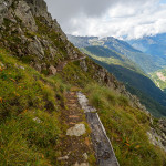 L'esposto sentiero da Passo Ignaga alla valle Adamè
