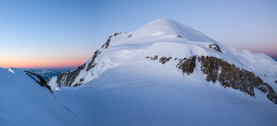 Il Col de la Brenva e la Cima del Monte Bianco