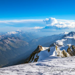 Panorama dalla cima del Monte Bianco