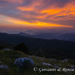 Tramonto dalla cresta nord di Serra di Crispo