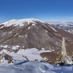 Colle Gaudolino e Serra del Prete dalla Ovest di Monte Pollino
