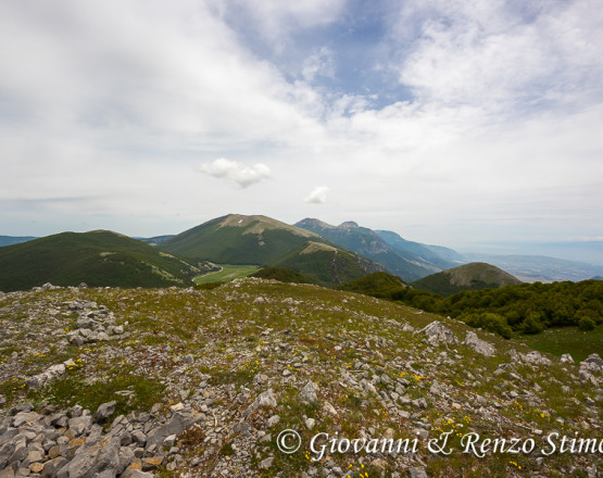 Sguardo dalla vetta verso Piano Ruggio