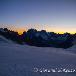 La Vallée Blanche all'alba