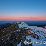 Mentre albeggia, guardando verso Monte Pollino dalla vetta del Dolcedorme