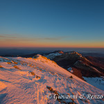 Mentre albeggia, guardando verso i Piani di Pollino e Serra delle Ciavole