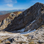 Impressionante canalone che dalla vetta di Cozzo del Pellegrino precipita nella valle dell'Abatemarco