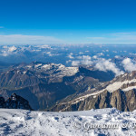 Panorama dalla cima del Monte Bianco