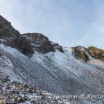 L'erto versante orientale di Monte Meta