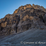 Il Crozzon di Brenta dalla morena della Vedretta dei Camosci