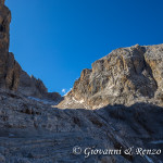 La Bocchetta dei Camosci e ciò che resta dell'omonima Vedretta