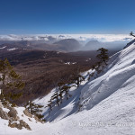 Lungo la direttissima Est di Serra di Crispo