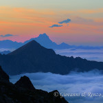 La cima del Lausetto ed alle sue spalle il Monviso