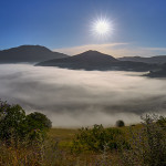 La Piana di Castelluccio nella nebbia