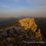 Al tramonto sulla Timpa di San Lorenzo